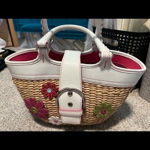 Coach Vintage Straw Small Tote